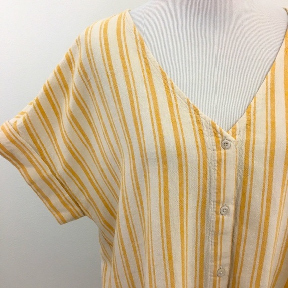 Cloth & Stone | Striped Tie Front Top - Picture 3 of 10